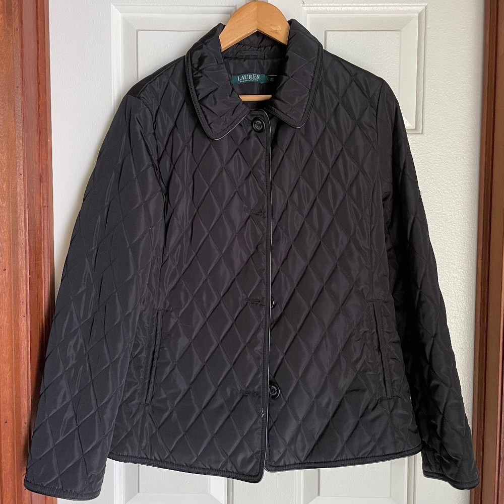 Lauren by Ralph Lauren Women's Collared Quilted Coat